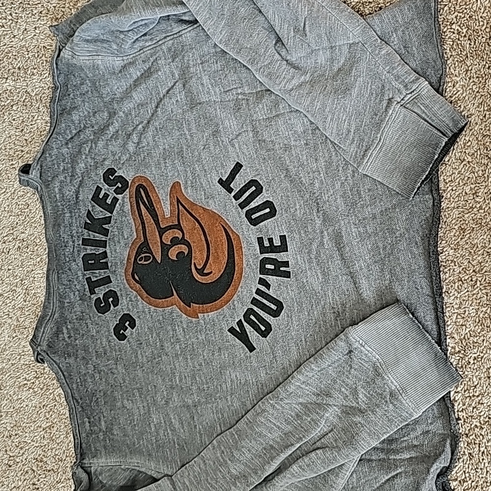 VS PINK OPEN SHOULDER SWEATSHIRT